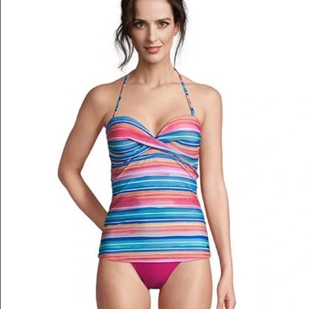 NWT Ripzone Donjana Printed Tankini Top Size L